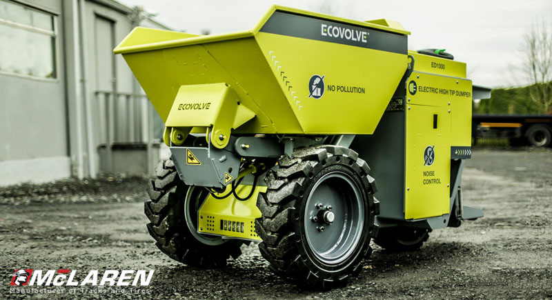 Green-tech Electric Dumper from Ecovolve to be Equipped with McLaren Solid Cushion Tires Ecovolve Electric Dumper