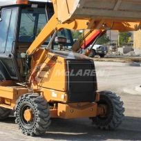 Solid Cushion Tires on a Loader Backhoe - Case 570MXT Turbo Solid Cushion Tires on a Loader Backhoe - Case 570MXT Turbo