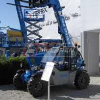 Telehandler flat proof tires on a Genie GTH5519 compact telehandler at ConExpo in Las Vegas Telehandler flat proof tires on a Genie GTH5519 compact telehandler at ConExpo in Las Vegas